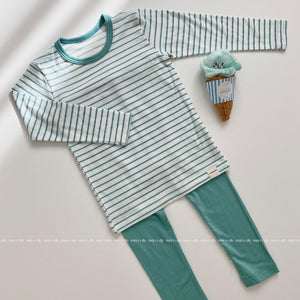 Striped mint 40's modal innerwear
