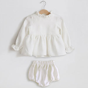 Linen blouse bloomer set