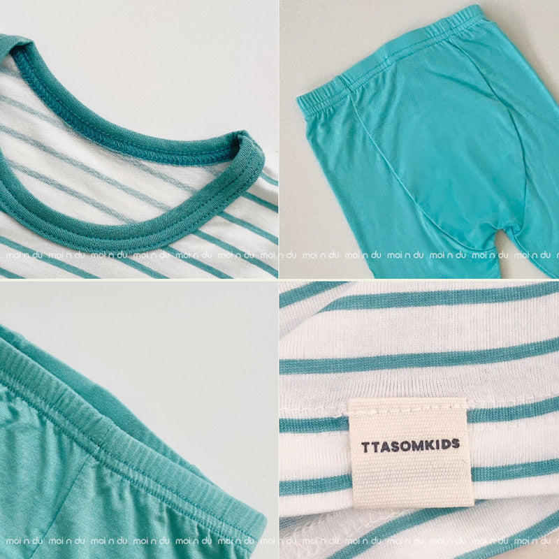 Striped mint 40's modal innerwear